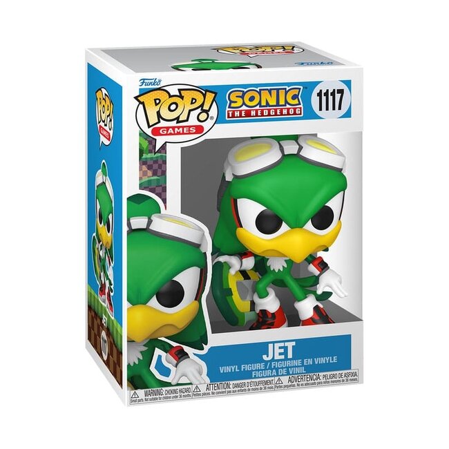 Sonic the Hedgehog POP! Games Vinyl Figur Jet the Hawk mit Board 9 cm