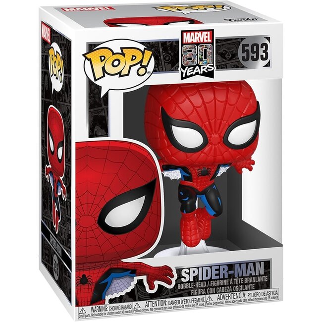 Marvel 80th POP! Marvel Vinylfigur Spider-Man (Erster Auftritt) 9 cm