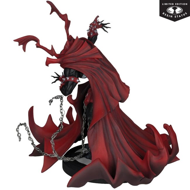 Spawn-Statue 1/10 Spawn, inspiriert von der Kunst von Greg Capullo (komplett in Schwarz, Weiß und Rot), 21 cm