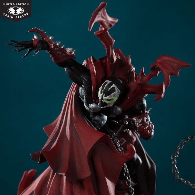 Spawn-Statue 1/10 Spawn, inspiriert von der Kunst von Greg Capullo (komplett in Schwarz, Weiß und Rot), 21 cm