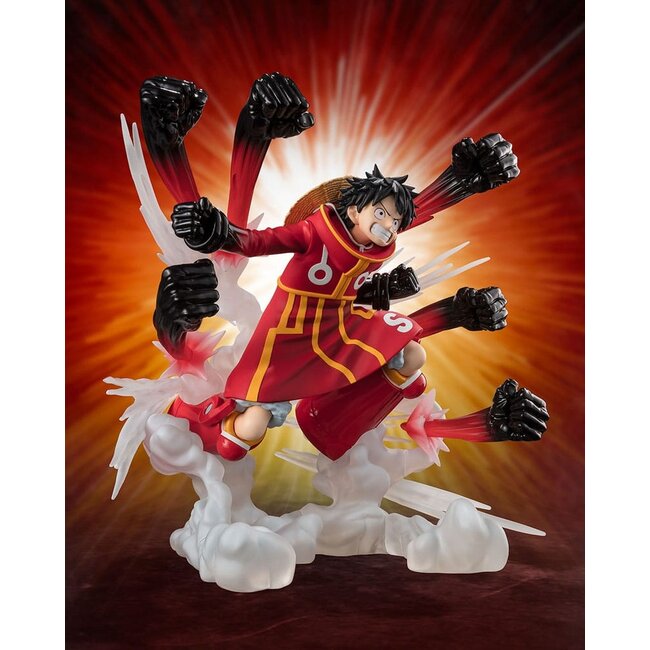 One Piece Figuarts ZERO Extra Battle PVC Statue Monkey D. Luffy -Gum Gum Hawk Gatling- 19 cm