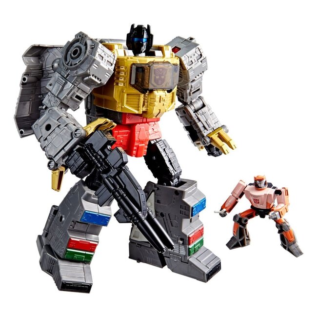 Die Transformers: The Movie Studio Series Leader Class Actionfigur Dinobot Grimlock & Autobot Wheelie 22 cm