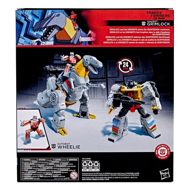 The Transformers: The Movie Studio Series Leader Class Action Figure Dinobot Grimlock & Autobot Wheelie 22 cm