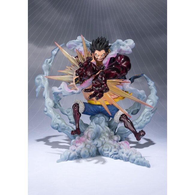 One Piece FiguartsZERO PVC Statue Monkey D. Luffy Gear 4 Leo Bazooka Reissue 18 cm