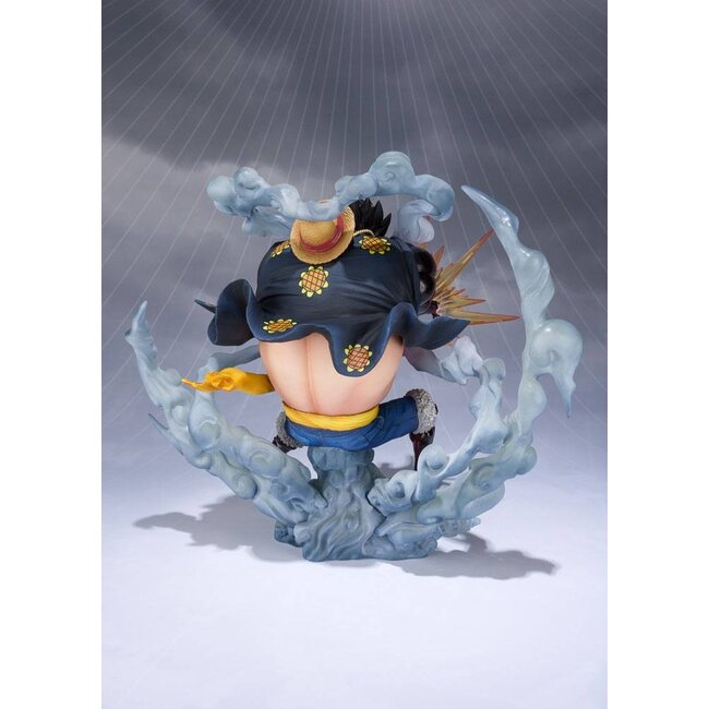 One Piece FiguartsZERO PVC Statue Monkey D. Luffy Gear 4 Leo Bazooka Reissue 18 cm