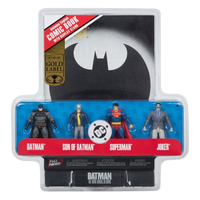 DC Direct Page Punchers Actionfiguren 4er-Pack Batman & Son of Batman & Superman & Joker 7 cm