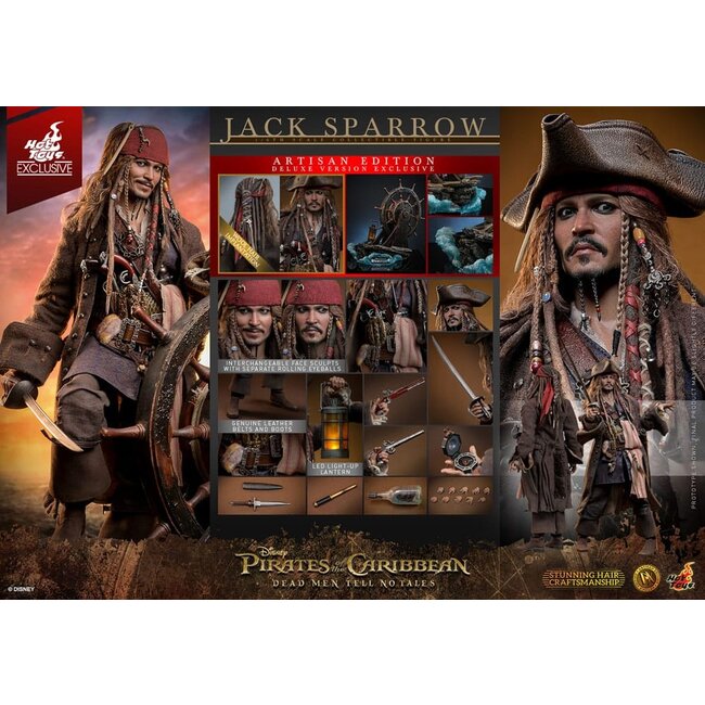 Pirates of the Caribbean: Dead Men Tell No Tales DX Action Figure 1/6 Jack Sparrow (Deluxe Version) Artisan Edition Hot Toys Exclusive 30 cm