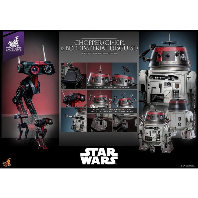 Star Wars Action Figure Set 1/6 Chopper (C1-10P&trade;) & BD-1&trade; (Imperial Disguise) 18 cm & 8 cm