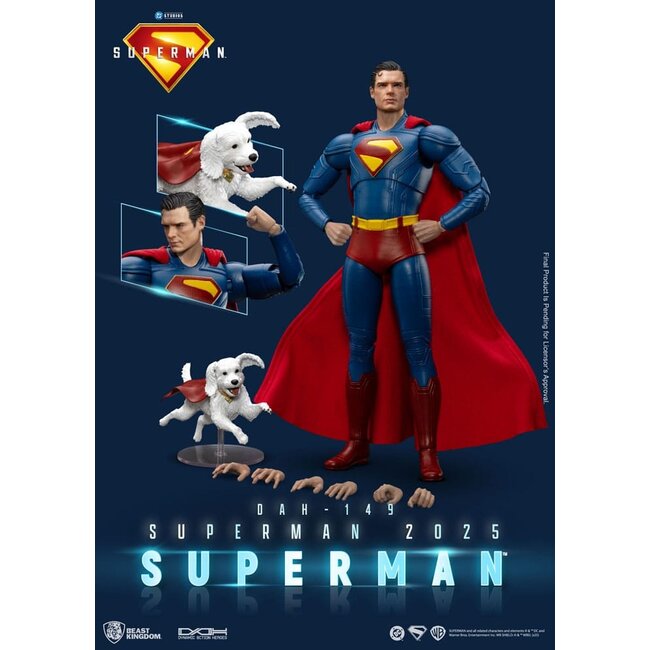 Superman (2025) Actionfigur Superman & Krypto 21 cm