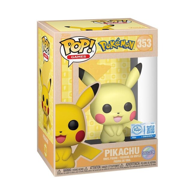 Pokémon POP! Games Vinyl Figur Pikachu (SftClr) 9 cm