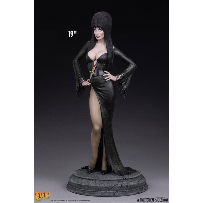 Elvira: Herrin der Dunkelheit Maquette 1/4 Elvira (Schwarzes Glitzerkleid) 48 cm