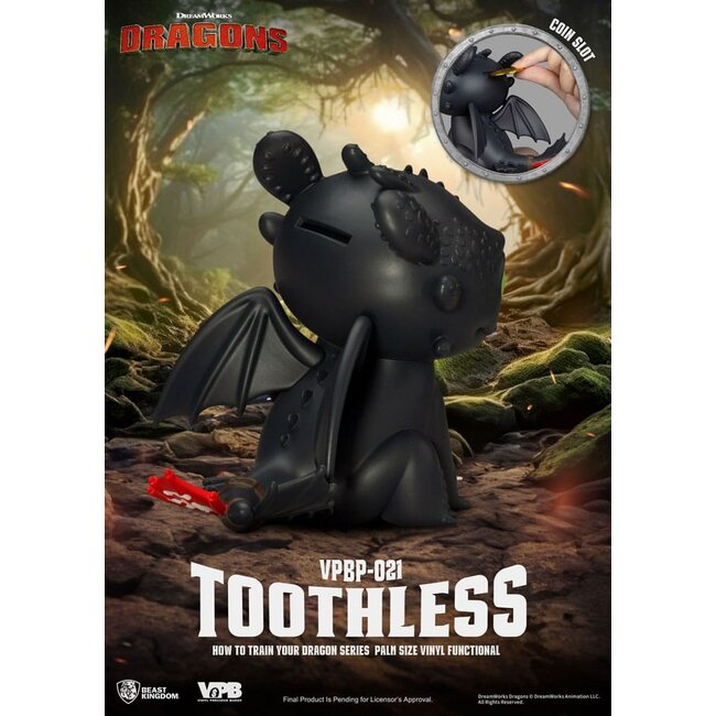 Drachenzähmen leicht gemacht Sparschwein aus Vinyl Ohnezahn 12 cm