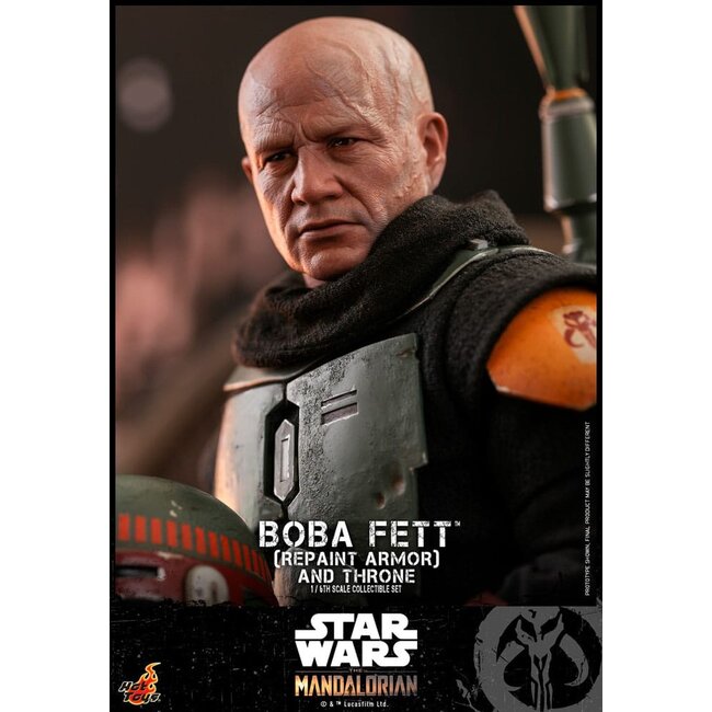 Star Wars: The Mandalorian Action Figure 1/6 Boba Fett Repaint Armor and Throne Special Edition 30 cm