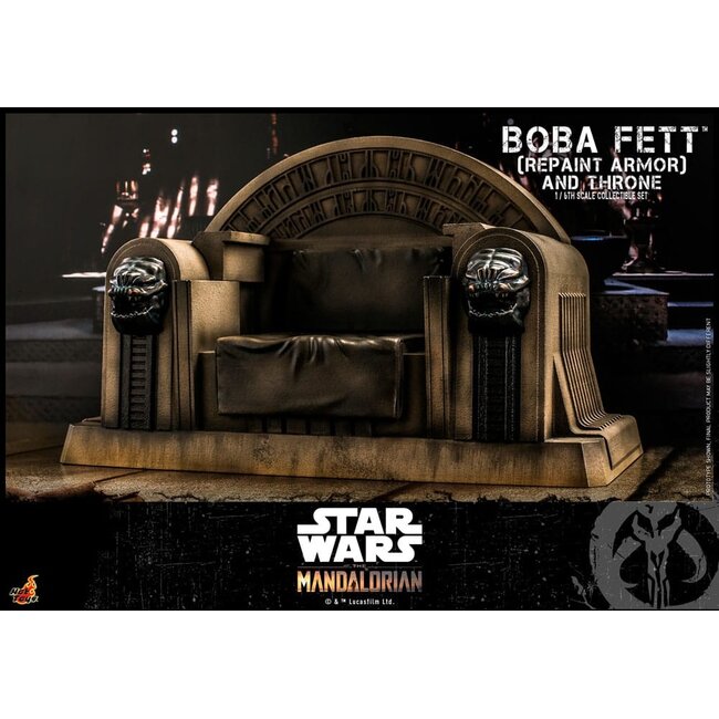 Star Wars: The Mandalorian Actionfigur 1/6 Boba Fett Repaint Rüstung und Thron Sonderedition 30 cm
