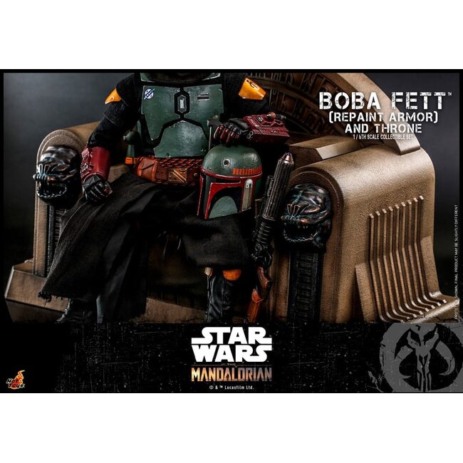 Star Wars: The Mandalorian Actionfigur 1/6 Boba Fett Repaint Rüstung und Thron Sonderedition 30 cm