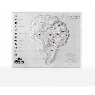 Elite Creature Collectibles Jurassic Park Topografische Karte Isla Nublar