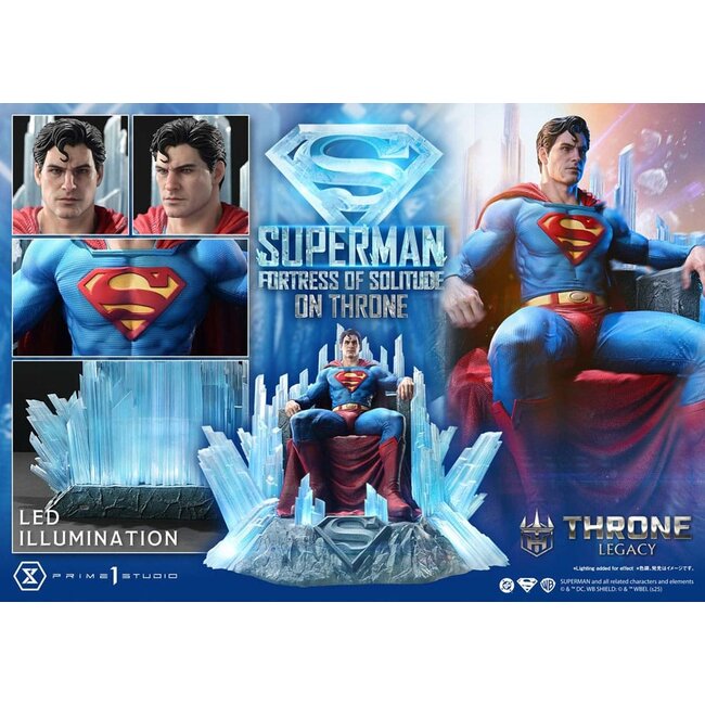 DC Comics Throne Legacy Collection Statue Statue 1/4 Superman Fortress of Solitude on Throne (Design by Gabriele Dell'Otto) 52 cm