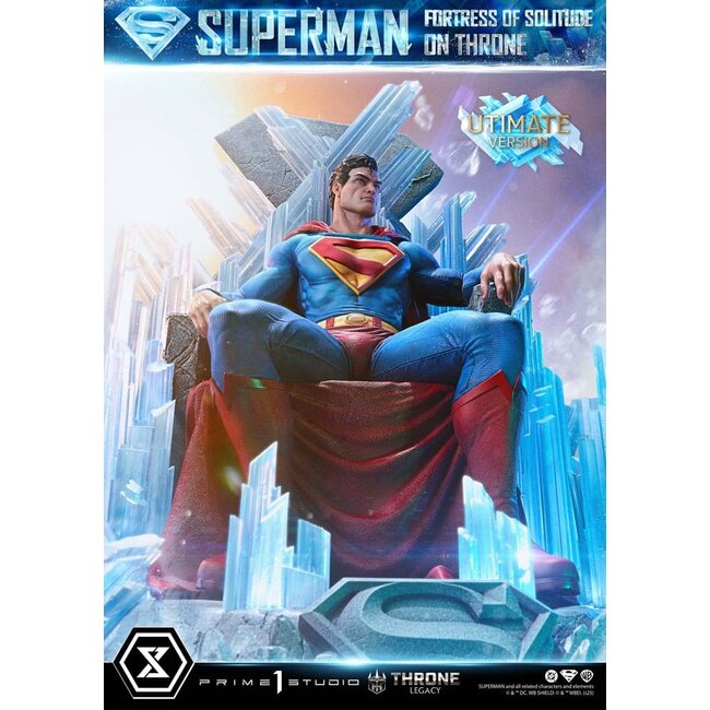 DC Comics Throne Legacy Collection Statue Statue 1/4 Superman Fortress of Solitude on Throne (Design by Gabriele Dell'Otto) Ultimate Version 52 cm