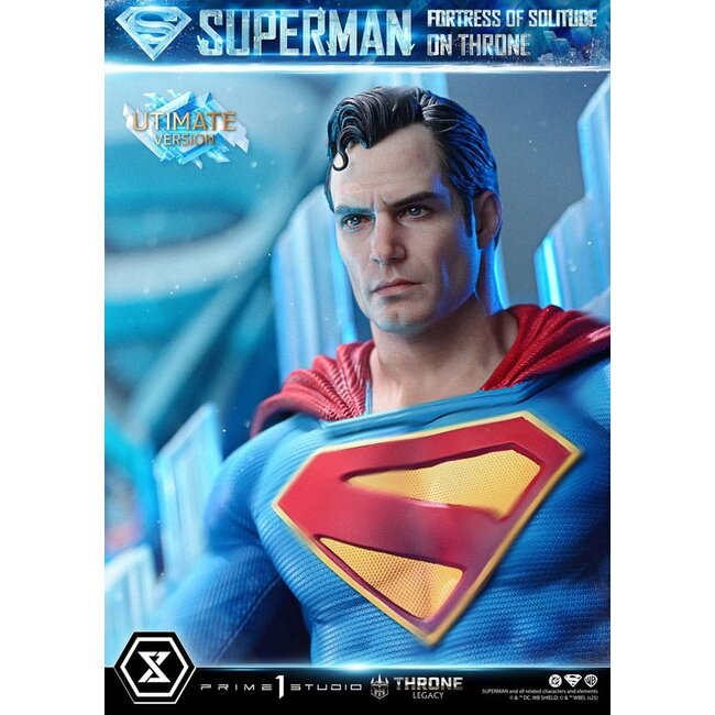 DC Comics Throne Legacy Collection Statue Statue 1/4 Superman Fortress of Solitude on Throne (Design by Gabriele Dell'Otto) Ultimate Version 52 cm