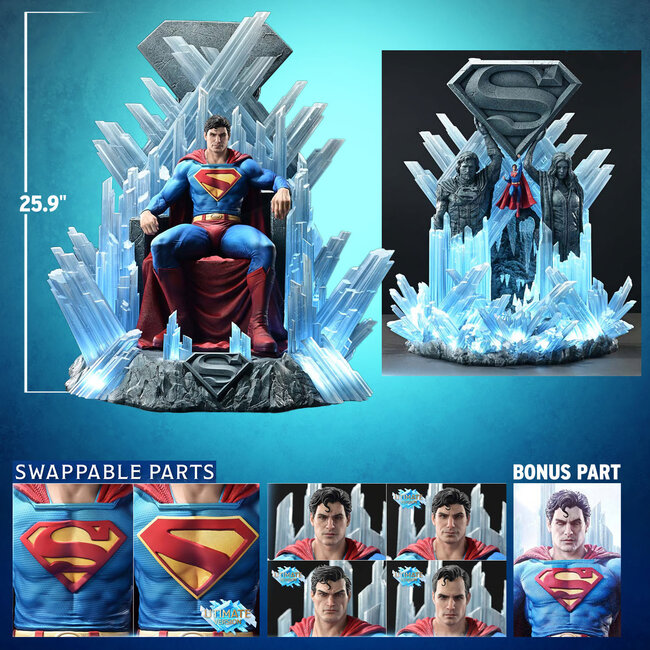 DC Comics Throne Legacy Collection Statue Statue 1/4 Superman Fortress of Solitude on Throne (Design by Gabriele Dell'Otto) Ultimate Bonus Version