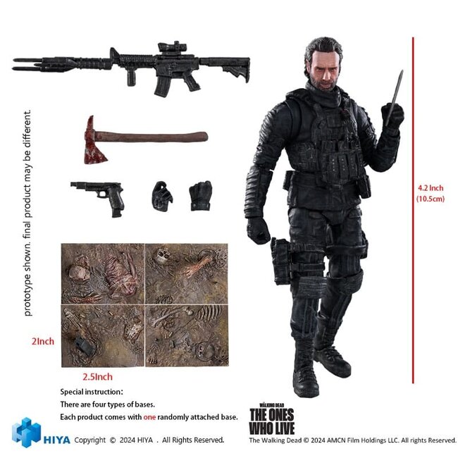 The Walking Dead: Die Lebenden Exquisite Mini-Actionfigur 1/18 Rick Grimes 11 cm