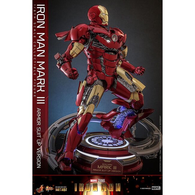 Iron Man Movie Masterpiece Diecast Action Figure 1/6 Iron Man Mark III (Armor Suit Up Version) 32 cm