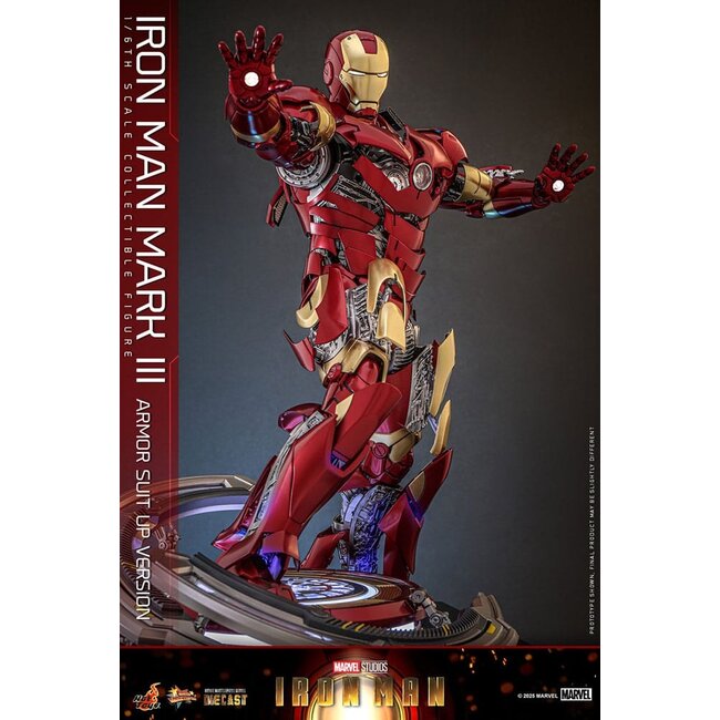 Iron Man Movie Masterpiece Diecast Actionfigur 1/6 Iron Man Mark III (Armor Suit Up Version) 32 cm