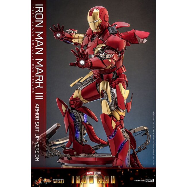 Iron Man Movie Masterpiece Diecast Action Figure 1/6 Iron Man Mark III (Armor Suit Up Version) 32 cm