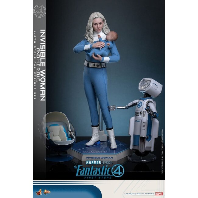 The Fantastic Four: First Steps Movie Masterpiece Action Figure 2-Pack 1/6 Invisible Woman & H.E.R.B.I.E. 28 cm