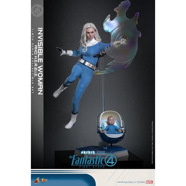 The Fantastic Four: First Steps Movie Masterpiece Action Figure 2-Pack 1/6 Invisible Woman & H.E.R.B.I.E. 28 cm