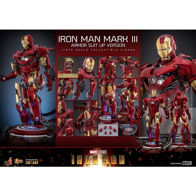 Iron Man Movie Masterpiece Diecast Action Figure 1/6 Iron Man Mark III (Armor Suit Up Version) 32 cm