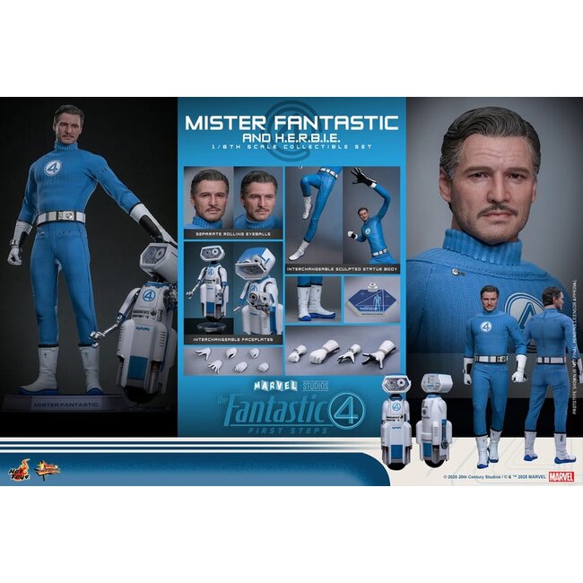 Die Fantastischen Vier: Erste Schritte Movie Masterpiece Actionfiguren-Doppelpack 1/6 Mister Fantastic & HERBIE 30 cm