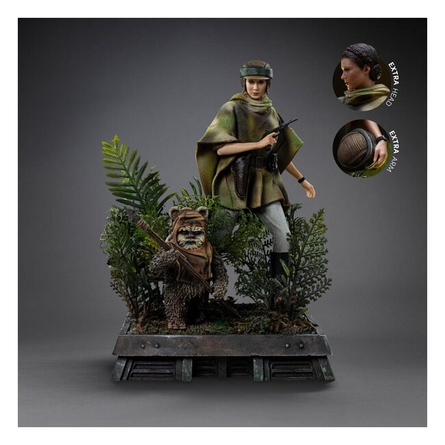 Star Wars Episode VI Art Scale Statue 1/10 Leia und Wicket 21 cm