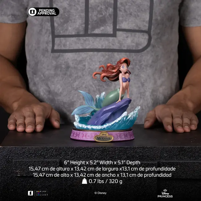 Disney Anime Princess Scale Statue Die kleine Meerjungfrau Arielle, die Meerjungfrau, 15 cm