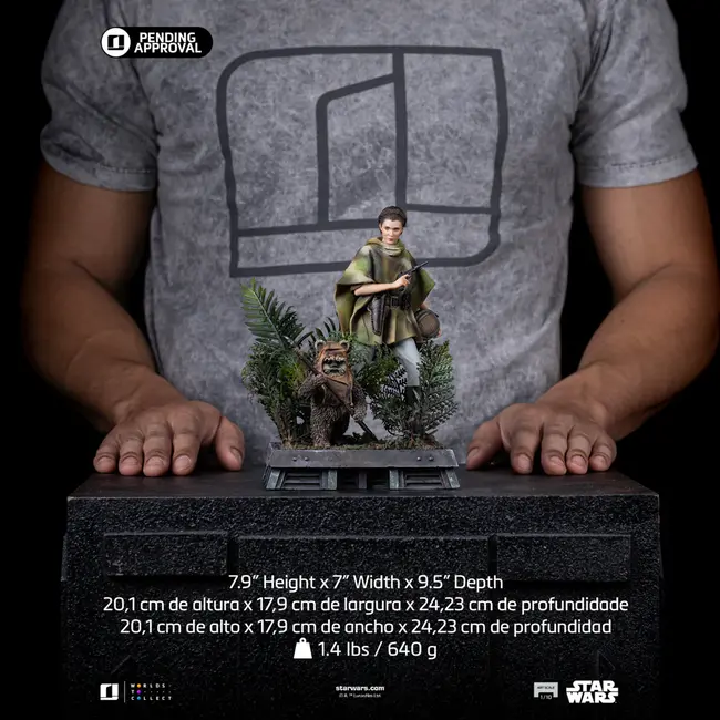 Star Wars Episode VI Art Scale Statue 1/10 Leia and Wicket 21 cm