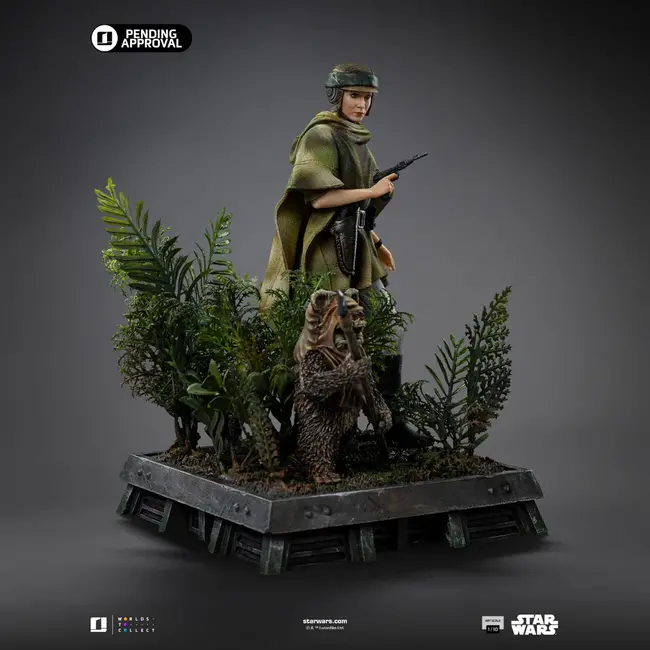 Star Wars Episode VI Art Scale Statue 1/10 Leia und Wicket 21 cm