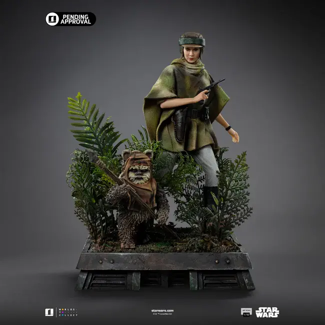 Star Wars Episode VI Art Scale Statue 1/10 Leia and Wicket 21 cm