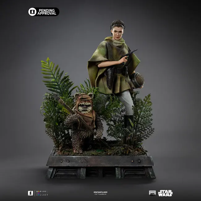 Star Wars Episode VI Art Scale Statue 1/10 Leia and Wicket 21 cm