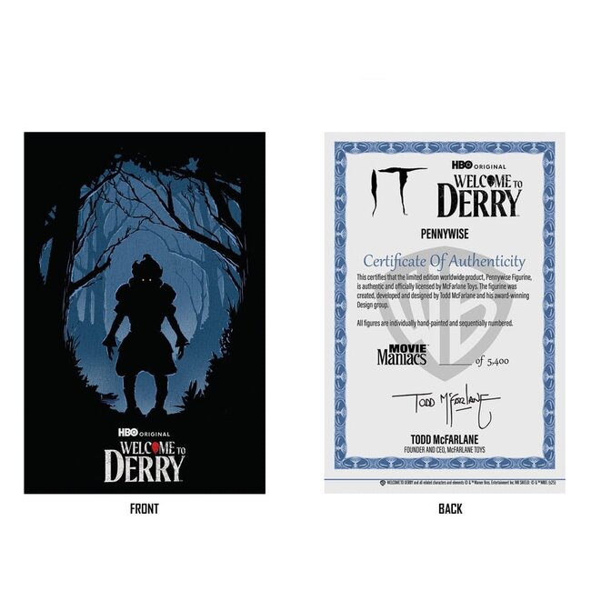 It: Welcome to Derry Movie Maniacs PVC Statue Pennywise (Flashback) (Gold Label) 16 cm