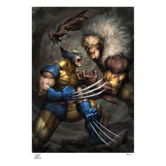 Sideshow Collectibles Marvel Art Print Wolverine vs Sabretooth 41 x 61 cm - unframed