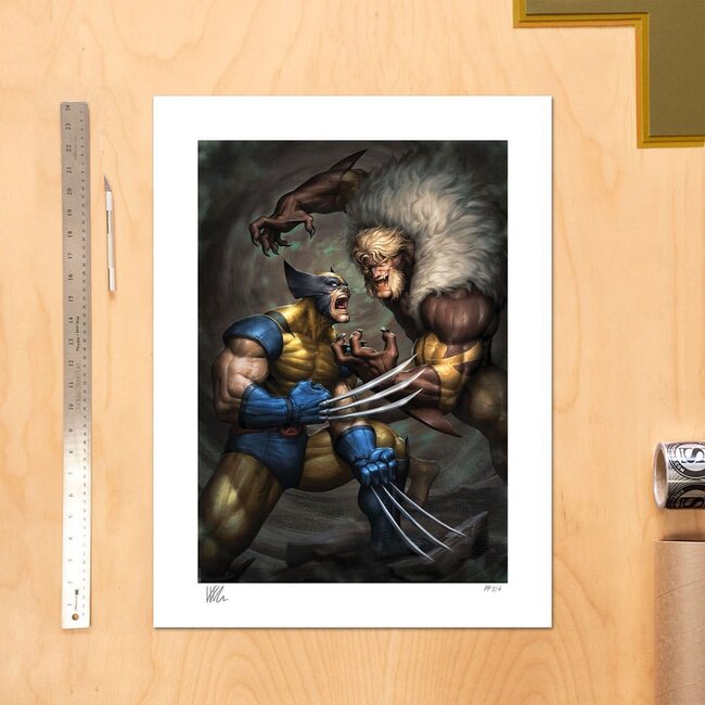 Marvel Art Print Wolverine vs Sabretooth 41 x 61 cm - unframed