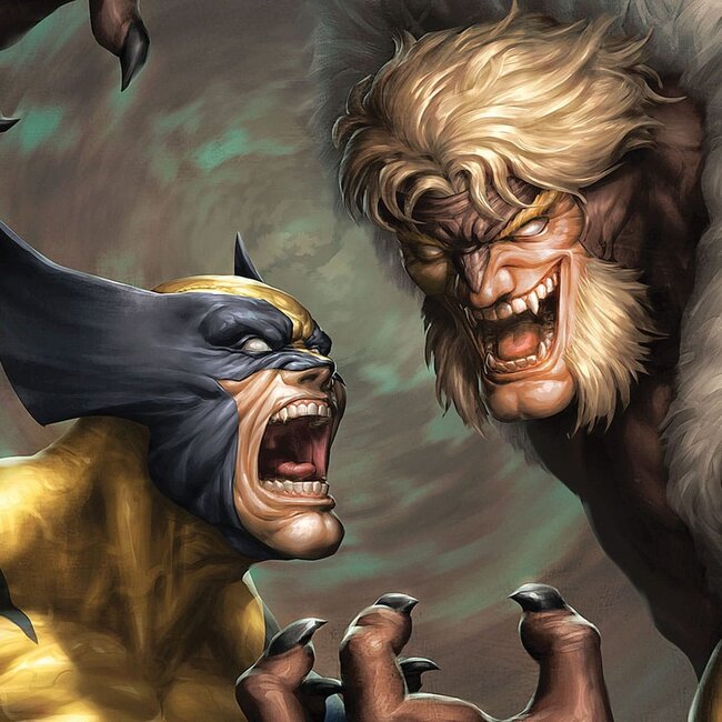 Marvel Art Print Wolverine vs Sabretooth 41 x 61 cm - unframed