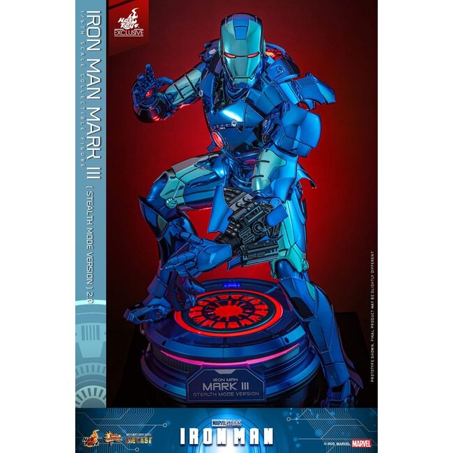 Iron Man Movie Masterpiece Diecast Action Figure 1/6 Iron Man Mark III (Stealth Mode Ver.) 2.0 Hot Toys Exclusive 33 cm