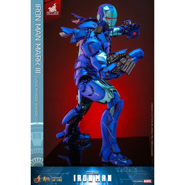 Iron Man Movie Masterpiece Diecast Actionfigur 1/6 Iron Man Mark III (Stealth Mode Ver.) 2.0 Hot Toys Exclusive 33 cm