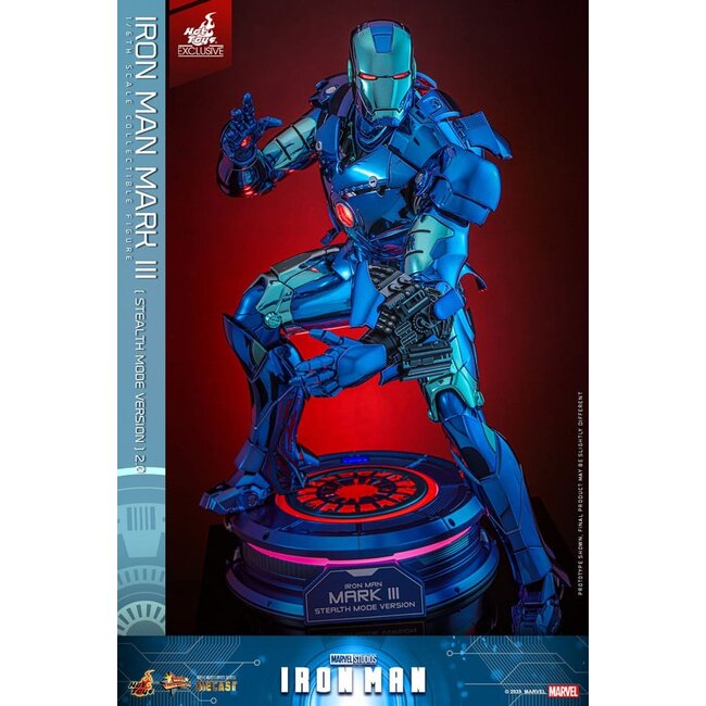 Iron Man Movie Masterpiece Diecast Action Figure 1/6 Iron Man Mark III (Stealth Mode Ver.) 2.0 Hot Toys Exclusive 33 cm