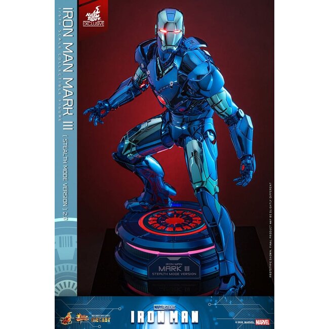 Iron Man Movie Masterpiece Diecast Action Figure 1/6 Iron Man Mark III (Stealth Mode Ver.) 2.0 Hot Toys Exclusive 33 cm
