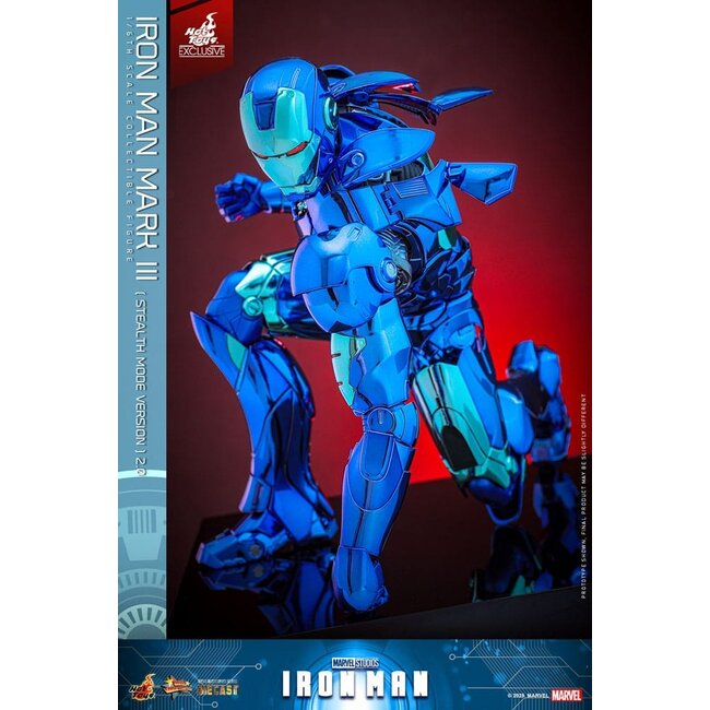 Iron Man Movie Masterpiece Diecast Action Figure 1/6 Iron Man Mark III (Stealth Mode Ver.) 2.0 Hot Toys Exclusive 33 cm