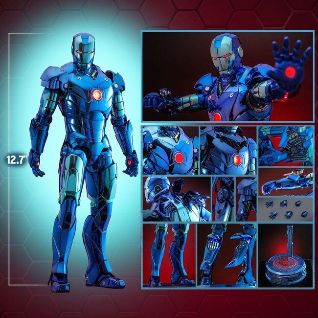 Iron Man Movie Masterpiece Diecast Actionfigur 1/6 Iron Man Mark III (Stealth Mode Ver.) 2.0 Hot Toys Exclusive 33 cm