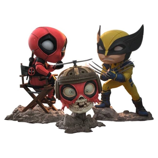 Iron Studios Deadpool, Wolverine und Headpool Mini Co. PVC-Figuren