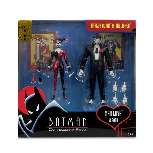 Batman: The Animated Series DC Direct Actionfiguren Harley Quinn & The Joker (Mad Love) (Gold Label) 18 cm